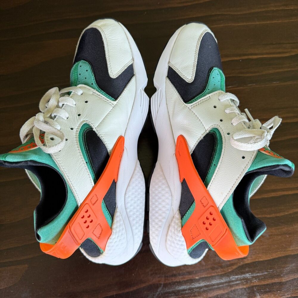 Nike Air Huarache Miami Hurricanes Men’s Size 11.5 New DD1068-111 - Picture 3 of 12